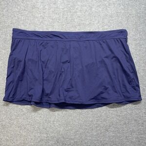 Ann Cole women's plus size swim skirt navy size 24W built in brief